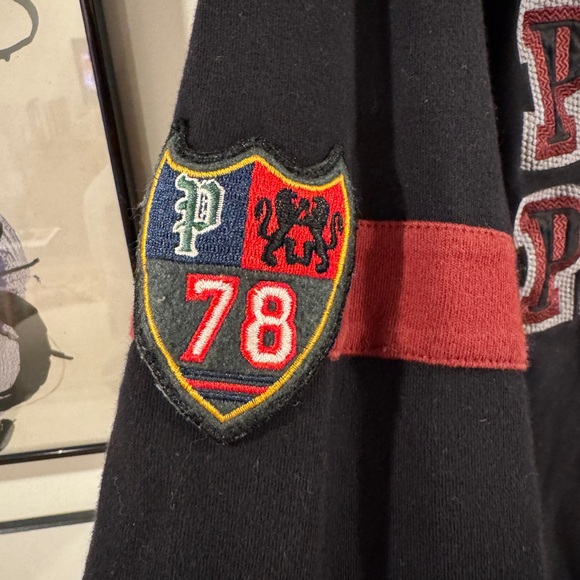 Pelle Pelle Black and Burgundy Rugby Shirt - size XL - Picture 6 of 15